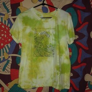Green tie-dye T-shirt